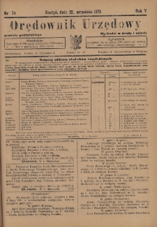 Orędownik Urzędowy Powiatu Gostyńskiego 1923.09.22 nr 74 R.5