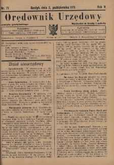 Orędownik Urzędowy Powiatu Gostyńskiego 1923.10.03 R.5 Nr 77