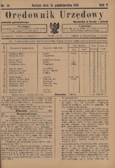 Orędownik Urzędowy Powiatu Gostyńskiego 1923.10.10 R.5 Nr 79