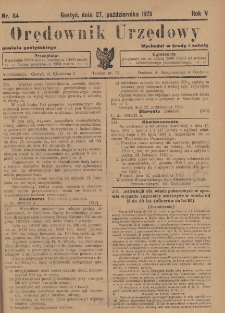 Orędownik Urzędowy Powiatu Gostyńskiego 1923.10.31 R.5 Nr 85