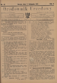 Orędownik Urzędowy Powiatu Gostyńskiego 1923.11.07 R.5 Nr 87