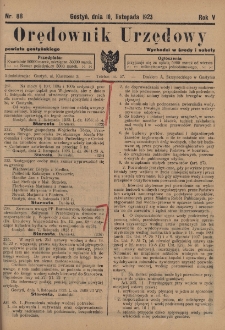Orędownik Urzędowy Powiatu Gostyńskiego 1923.11.10 R.5 Nr 88