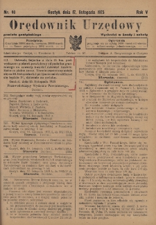Orędownik Urzędowy Powiatu Gostyńskiego 1923.11.17 R.5 Nr 90
