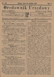 Orędownik Urzędowy Powiatu Gostyńskiego 1923.12.22 R.5 Nr 100