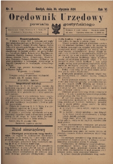 Orędownik Urzędowy Powiatu Gostyńskiego 1924.01.30 R.6 Nr 8