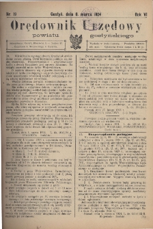 Orędownik Urzędowy Powiatu Gostyńskiego 1924.03.08 R.6 Nr 19