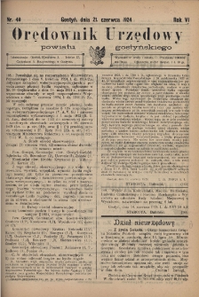 Orędownik Urzędowy Powiatu Gostyńskiego 1924.06.21 R.6 Nr 49