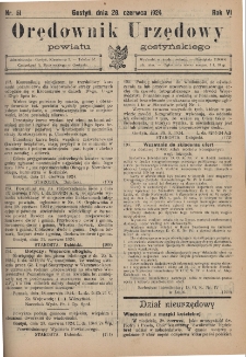 Orędownik Urzędowy Powiatu Gostyńskiego 1924.06.28 R.6 Nr 51