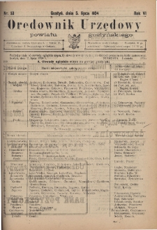 Orędownik Urzędowy Powiatu Gostyńskiego 1924.07.05 R.6 Nr 53