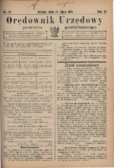 Orędownik Urzędowy Powiatu Gostyńskiego 1924.07.19 R.6 Nr 57