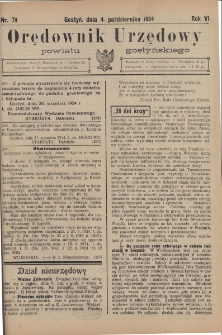 Orędownik Urzędowy Powiatu Gostyńskiego 1924.10.04 R.6 Nr 79