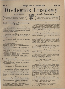 Orędownik Urzędowy Powiatu Gostyńskiego 1925.01.17 R. 7 Nr 5