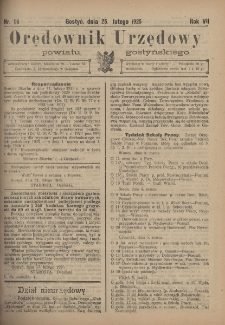 Orędownik Urzędowy Powiatu Gostyńskiego 1925.02.25 R. 7 Nr 16
