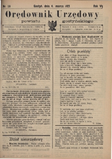 Orędownik Urzędowy Powiatu Gostyńskiego 1925.03.04 R. 7 Nr 18