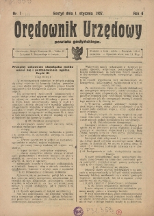 Orędownik Urzędowy Powiatu Gostyńskiego 1927.01.01 R.9 Nr 1