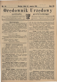 Orędownik Urzędowy Powiatu Gostyńskiego 1925.03.25 R. 7 Nr 24
