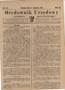 Orędownik Urzędowy Powiatu Gostyńskiego 1925.04.11 R. 7 Nr 29