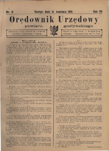 Orędownik Urzędowy Powiatu Gostyńskiego 1925.04.18 R. 7 Nr 31