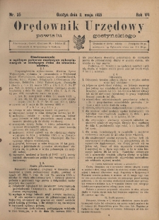 Orędownik Urzędowy Powiatu Gostyńskiego 1925.05.02 R. 7 Nr 35