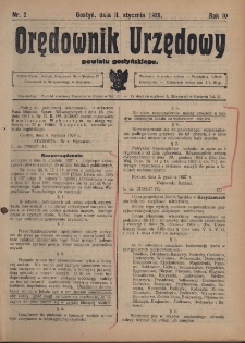 Orędownik Urzędowy Powiatu Gostyńskiego 1928.01.11 R.10 Nr 2