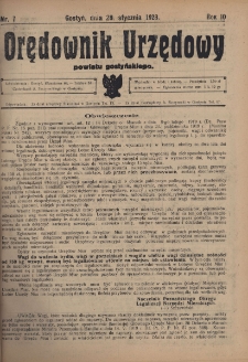 Orędownik Urzędowy Powiatu Gostyńskiego 1928.01.28 R.10 Nr 7