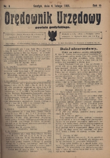 Orędownik Urzędowy Powiatu Gostyńskiego 1928.02.04 R.10 Nr 9