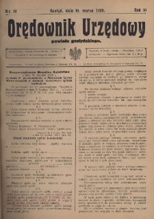 Orędownik Urzędowy Powiatu Gostyńskiego 1928.03.10 R.10 Nr 19