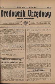 Orędownik Urzędowy Powiatu Gostyńskiego 1928.03.28 R.10 Nr 24