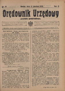 Orędownik Urzędowy Powiatu Gostyńskiego 1928.04.11 R.10 Nr 28