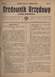 Orędownik Urzędowy Powiatu Gostyńskiego 1928.04.25 R.10 Nr 32
