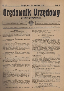 Orędownik Urzędowy Powiatu Gostyńskiego 1928.04.28 R.10 Nr 33