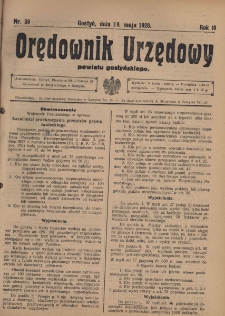 Orędownik Urzędowy Powiatu Gostyńskiego 1928.05.19 R.10 Nr 39