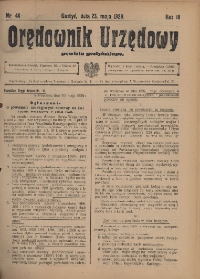 Orędownik Urzędowy Powiatu Gostyńskiego 1928.05.23 R.10 Nr 40