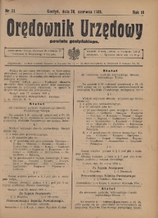 Orędownik Urzędowy Powiatu Gostyńskiego 1928.06.30 R.10 Nr 51