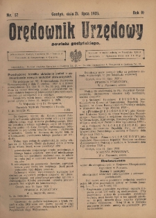 Orędownik Urzędowy Powiatu Gostyńskiego 1928.07.21 R.10 Nr 57