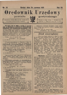 Orędownik Urzędowy Powiatu Gostyńskiego 1925.06.24 R. 7 Nr 50