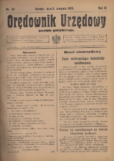 Orędownik Urzędowy Powiatu Gostyńskiego 1928.08.11 R.10 Nr 63