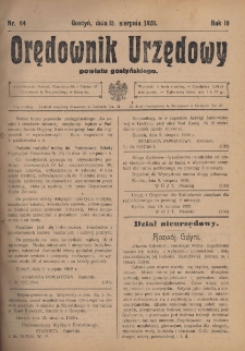 Orędownik Urzędowy Powiatu Gostyńskiego 1928.08.15 R.10 Nr 64