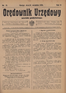 Orędownik Urzędowy Powiatu Gostyńskiego 1928.09.22 R.10 Nr 75