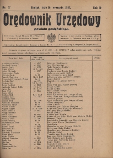 Orędownik Urzędowy Powiatu Gostyńskiego 1928.09.29 R.10 Nr 77