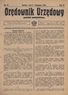 Orędownik Urzędowy Powiatu Gostyńskiego 1928.11.03 R.10 Nr 87