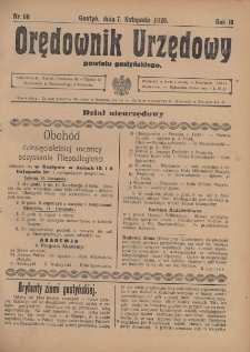 Orędownik Urzędowy Powiatu Gostyńskiego 1928.11.07 R.10 Nr 88