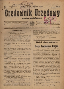 Orędownik Urzędowy Powiatu Gostyńskiego 1929.01.05 R.11 Nr 1