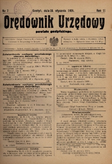 Orędownik Urzędowy Powiatu Gostyńskiego 1929.01.26 R.11 Nr 7