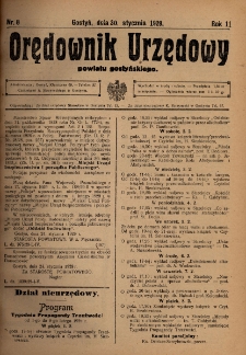 Orędownik Urzędowy Powiatu Gostyńskiego 1929.01.30 R.11 Nr 8