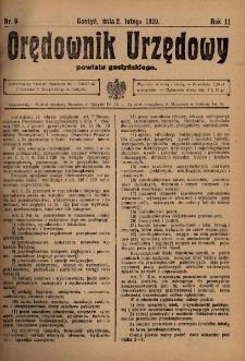 Orędownik Urzędowy Powiatu Gostyńskiego 1929.02.02 R.11 Nr 9