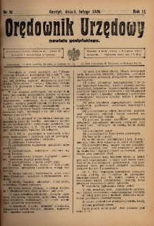 Orędownik Urzędowy Powiatu Gostyńskiego 1929.02.06 R.11 Nr 10