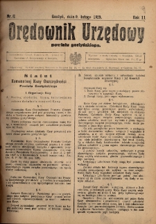 Orędownik Urzędowy Powiatu Gostyńskiego 1929.02.09 R.11 Nr 11