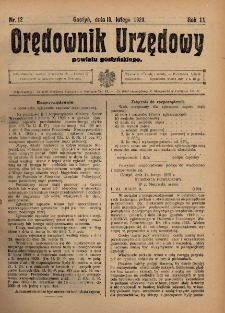 Orędownik Urzędowy Powiatu Gostyńskiego 1929.02.13 R.11 Nr 12