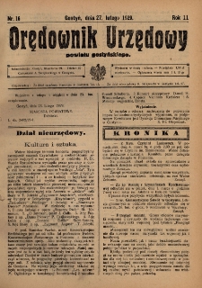 Orędownik Urzędowy Powiatu Gostyńskiego 1929.02.27 R.11 Nr 16